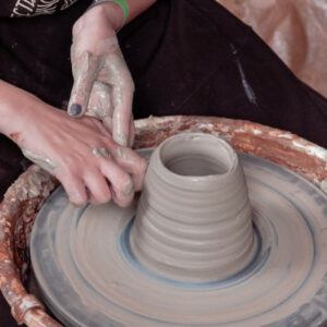 hobbies-woman doing pottery