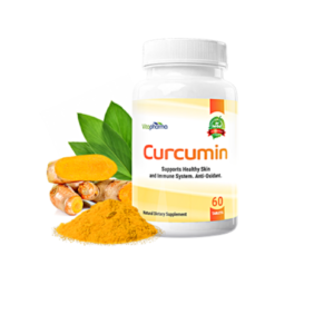 bottle of curcurmin capsules